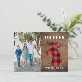 木材Oh Deer何年間バッファロープレイド写真 シーズンカード (スタンド正面)
