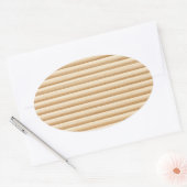 木板ストライプ模様 楕円形シール (封筒)