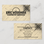 木板パターン及び丸鋸歯 名刺 (正面/裏面)