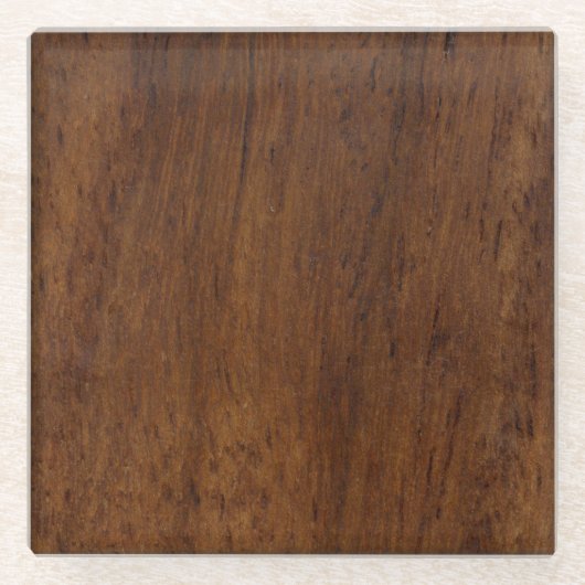 木板プレインテクスチャ木材 ガラスコースター (正面)