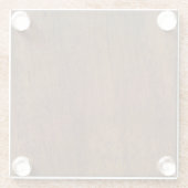 木板プレインテクスチャ木材 ガラスコースター (裏面)