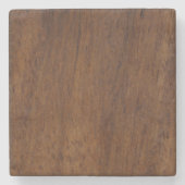 木板プレインテクスチャ木材 ストーンコースター (正面)
