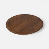 木板プレインテクスチャ木材 ペーパープレート (アングル)