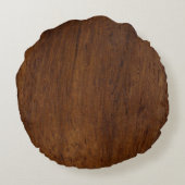 木板プレインテクスチャ木材 ラウンドクッション (裏面)