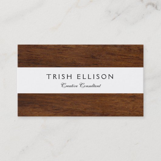 木板プレインテクスチャ木材 名刺 (正面)