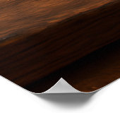 木板素朴板にパン職人のチーズを入れた板 ポスター (角)