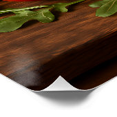 木板素朴板にパン職人のチーズを入れた板 ポスター (コーナー)