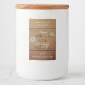 木板製品包装ラベルデイジー花 フードラベル (正面)