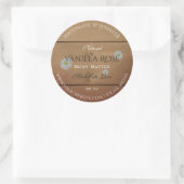 木板製品包装ラベルデイジー花 ラウンドシール