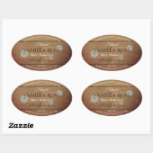 木板製品包装ラベルデイジー花 楕円形シール (シート)