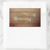 木板製品包装ラベルデイジー花 長方形シール (バッグ)