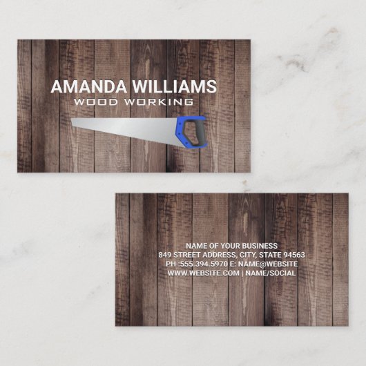 木板 | のこぎり 名刺 (正面/裏面)