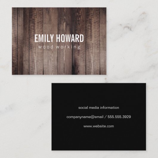 木板 名刺 (正面/裏面)