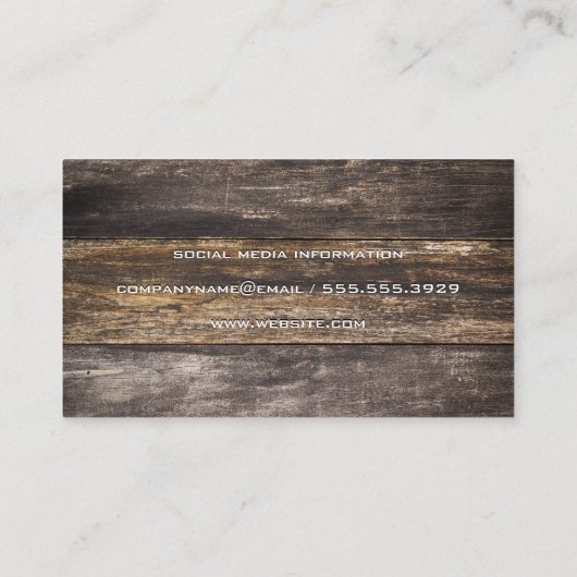 木板 | 素朴 名刺 (裏面)