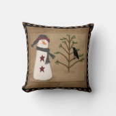 木枕付雪だるま クッション (正面)