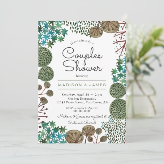 木林カップルのシャワー |招待状 招待状 (スタンド正面)