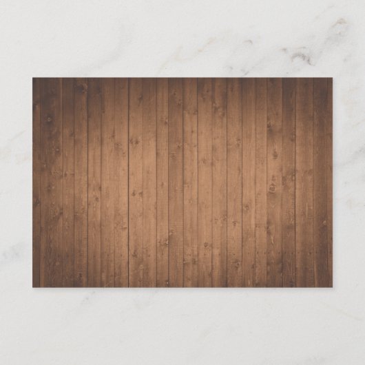 木林素朴林結婚の小さな囲い エンクロージャーカード (裏面)