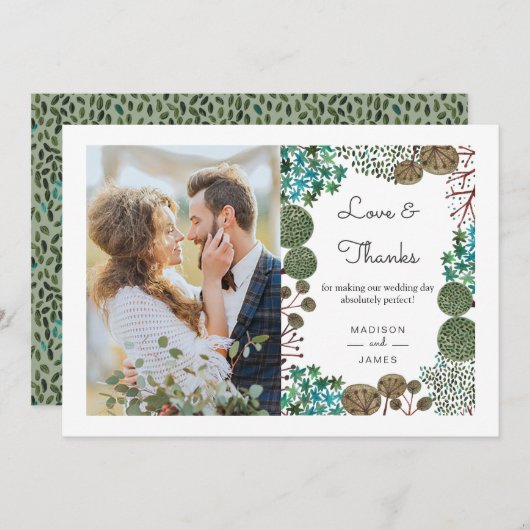 木林 |ありがとうございます |カード サンキューカード (正面/裏面)