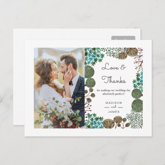 木林 |ありがとうございます |フォトポストカード ポストカード (正面/裏面)