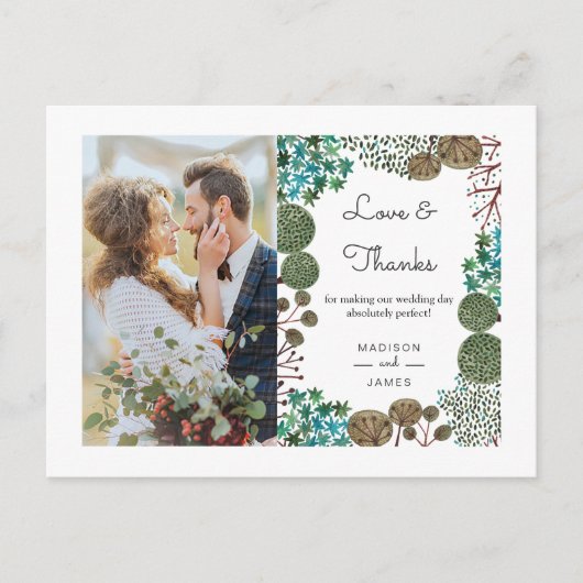 木林 |ありがとうございます |フォトポストカード ポストカード (正面)