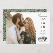 木林 |日付の保存 |カード セーブザデート (正面/裏面)