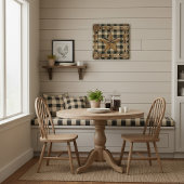 木枠と星 スクエア壁時計