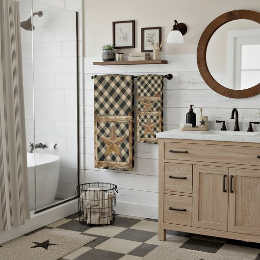 木枠と星 バスタオルセット