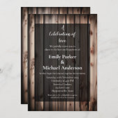 木枠エレガント結婚式招待状 招待状 (正面/裏面)