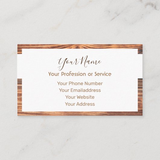 木枠デザインインテリア! 名刺 (裏面)