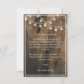 木枠素朴の花が光る結婚の サンキューカード (裏面)