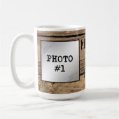 木枠素朴写真のNumero Uno Papa コーヒーマグカップ (左)
