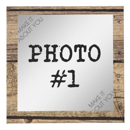 木枠素朴写真のNumero Uno Papa フォトキューブ (正面)