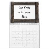 「木枠」テンプレート カレンダー (1月 2026)