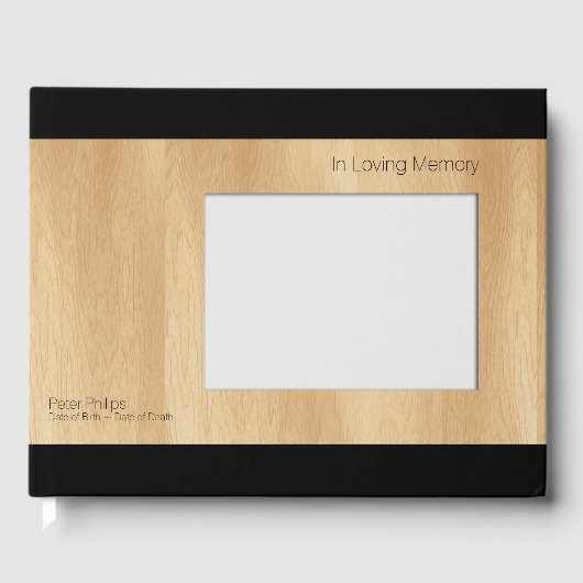 木枠Bテンプレート葬式ゲストブックイメージの追加 ゲストブック (正面)