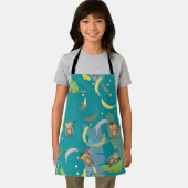 木柄のかわいいサルとバナナ エプロン (インサイチュ)