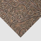 木柄の切り離しの花のスクロール 薄葉紙 (詳細)