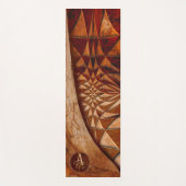 木柄モノグラムの ヨガマット (正面)