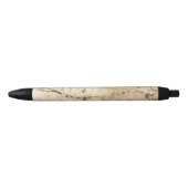 木柄 黒ボールペン (正面)