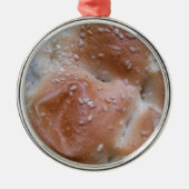 木棚の穀物パン、健康食品転が、 メタルオーナメント (正面)