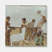 木構造 マグネット (正面)