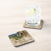 木樽とブドウのワインコースター コースター (右側)