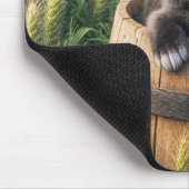 木樽の可愛い子猫 マウスパッド (コーナー)