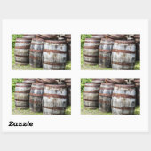 木樽ドラム缶 長方形シール (シート)