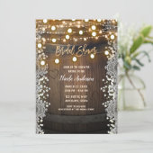 木樽彫刻ハートライト ブライダルシャワー 招待状 (スタンド正面)