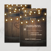 木樽彫刻ハートライト ラスティック RSVP (正面/裏面)