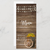 木樽素朴とヒマワリ結婚ーズ – メニュー (正面/裏面)