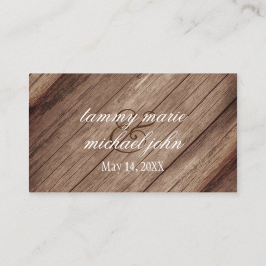 木樽素朴とヒマワリ – の結婚ウェブサイト エンクロージャーカード (裏面)