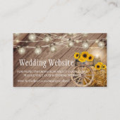 木樽素朴とヒマワリ – の結婚ウェブサイト エンクロージャーカード (正面)