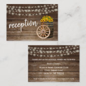 木樽素朴とヒマワリ – 披露宴 エンクロージャーカード (正面/裏面)