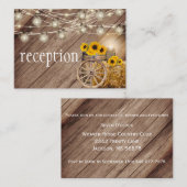 木樽素朴とヒマワリ – 披露宴 エンクロージャーカード (正面/裏面)